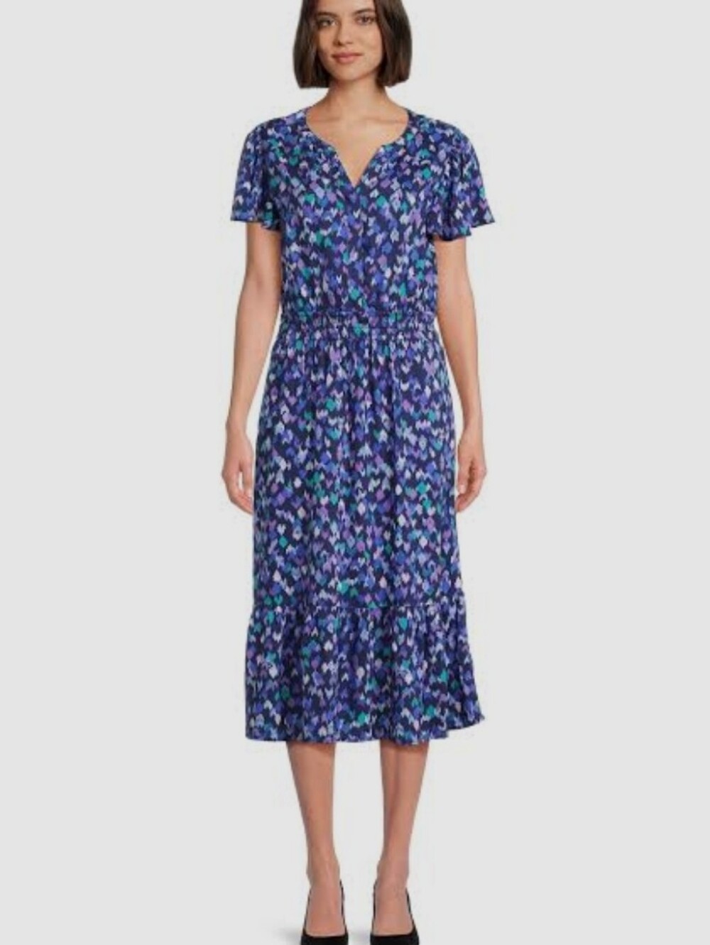 Beachlunchlounge Annalise Midi Dress With Pockets 100% Viscose New With Tags